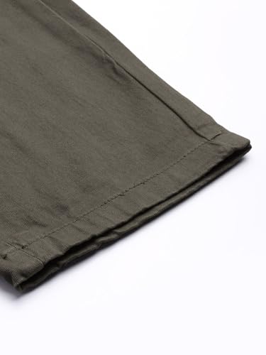 Image of Thomas Scott Men's Smart Plus Size Regular Fit Solid 100% Cotton Chinos Trouser with 4 Pockets | Woven Casual Pants