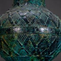 中国美術　漢 青銅製 雙環乳釘紋圓壺』置物 賞物 貴重物品 Amazon.co.jp: 漢・青銅器彫・雙環乳釘紋圓壺極細工 置物 古賞物 中国