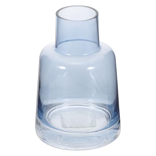 Jarrón de vidrio azul sofisticado IMIKEYA con acabado premium liso 2