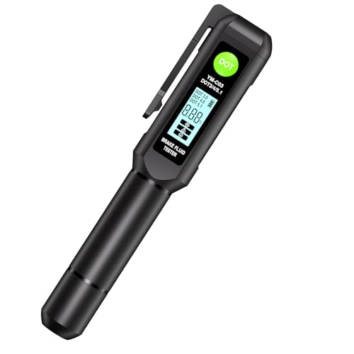 OBDKCAN Bremsflüssigkeitstester Bremsflüssigkeitsprüfer DOT 3/4/5.1 für Auto Fahrzeug, Brake Fluid Tester, Bremsflüssigkeit Prüfgerät mit LED-Anzeige Einfache Bedienung, Sofortige Ergebnisse