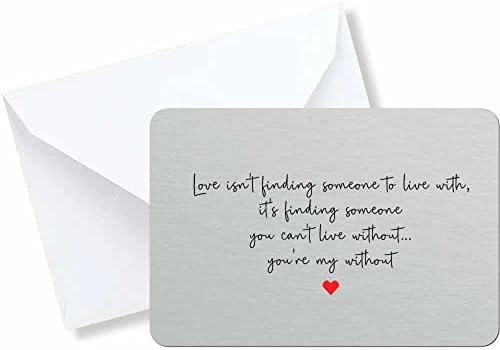 Love Isn't Finding Someone To Live With. Metal Wallet Card Sentimental Gift