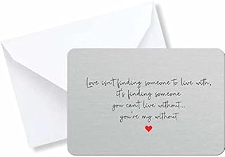 Love Isn't Finding Someone To Live With. Metal Wallet Card Sentimental Gift