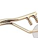 10pcs/Glasses Bridge Replacement Rimless Frame, Stainless Steel Glasses Bridge with Nose Pad for Glasses Repair (Color : Gun)