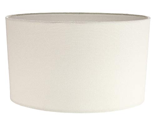 Pantalla para lámpara ovalada de tela de lino color crema suave contemporánea y elegante - 30 cm de ancho por Happy Homewares Cover