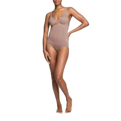 SPANX ASSETS High-Waist Brief - Seamless Shapewear Underwear - Ultra-Firm Compression - Comfortable Tummy Control - Cafe Au Lait - Small