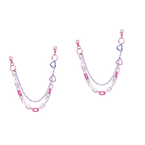 Didiseaon 2 Pcs Belly Dancing Waist Chain Acrylic Belt Chain Colorful Scene Belt for Women