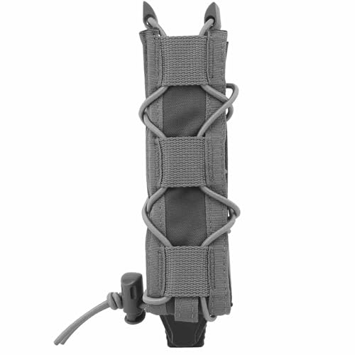 Pochette tactique pour chargeur Molle 9mm gris à dégagement rapide pour ceinture