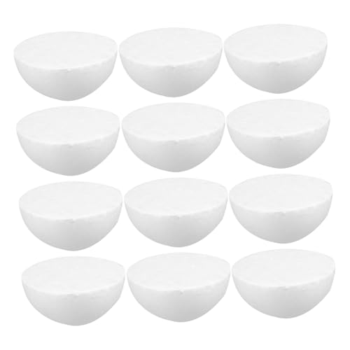 MINAOLULUS 15 個半球クラフトボール 用素材 耐久性フォーム素材 ホワイト フラ