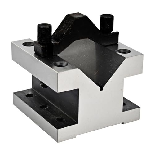 Gettimore V-Block Set mit Klemme für 90 Grad Ausrichtung, gehärteter Werkzeugstahl zum Bohren und Fräsen, 35x35x30mm und 60x60x50mm