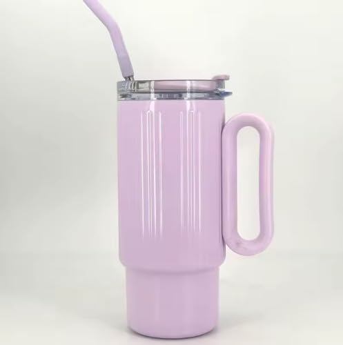 Image of HomeCloud Insulated Coffee Tumbler with Lid - Double Wall Travel Mug for Hot & Cold Drinks, Leak-Proof, Durable, Portable, Stylish Stainless Steel Design (Purple)