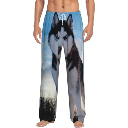 Pantalon de pyjama en flanelle homme vêtement d'intérieur polaire Husky