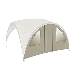 bo-garden 4472221 Party Shelter Zijraam met deur voor parasol Polyester Grijs 370 x 239 cm Maat M