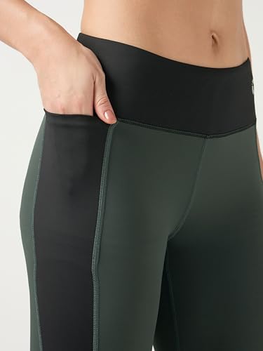 Image of TECHNOSPORT Women's High Rise Slim Fit Tights for Running, Gym and Sports