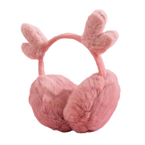 Holibanna Kids Winter Earmuffs Antler Design Plush Ear Warmers Comfortable and Warm for Outdoor Activities