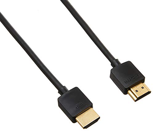 Image of Monoprice 8K Ultra High Speed Slim HDMI Cable - HDMI 2.1, 8K@60Hz, 4K@120Hz, 48Gbps, HDR, VRR, 3ft, Black - 5 Pack