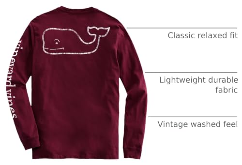 Image of vineyard vines Men's Long Sleeve Vintage Whale Pocket T-Shirt