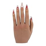Practice Hand for Acrylic Nails Silicone Female Mannequin Life Size Hand as Nail Practice Hands Sket