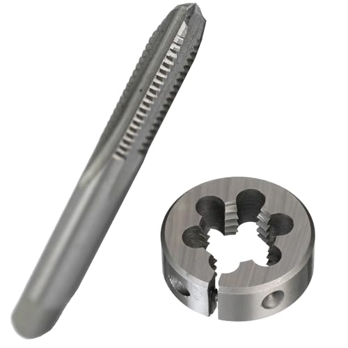 Image of Drill America 1 /4 inch-28 UNF Tap and Die Kit, HSS Plug Tap and 1 inch OD HSS Round Die, POUT Series