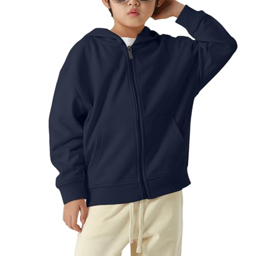 Boys' Hoodie Hooded Sweatshirt Kids Child Toddler Baby Boys Girls Solid Long Sleeve Patchwork Hooded Full Zip3