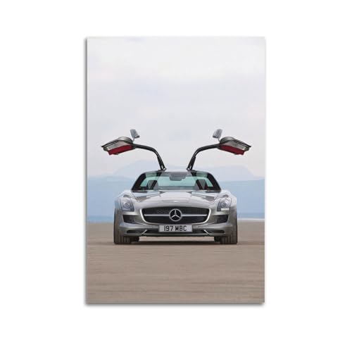 Poster SLS Gullwing rétro en toile de 50x75cm pour décoration chic