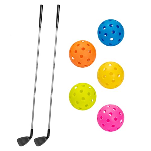 SJEhome Backyard Game Golf 2 Clubs and 5 Balls Suitable