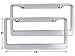 BLVD 2PCS CHROME STAINLESS STEEL METAL LICENSE PLATE FRAME TAG COVER WITH SCREW CAPS