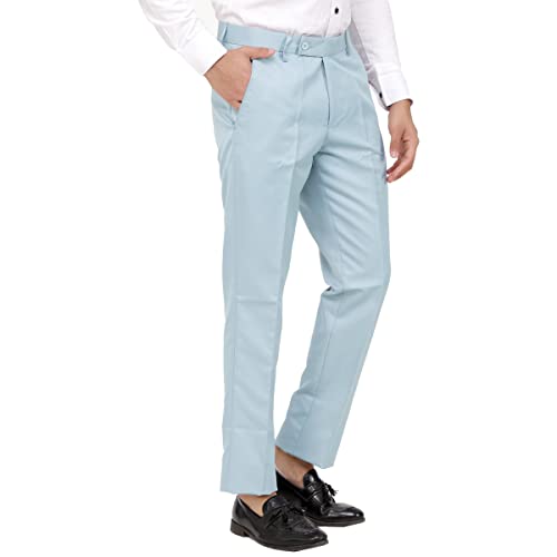 Image of KUNDAN Slim Fit Men Polyester Viscose Blend Trousers