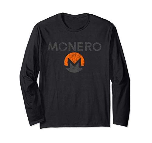 Vintage Monero Coin Logo Design Manga Larga