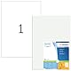 HERMA 8692 Universal Etiketten, 100 Blatt, 297 x 420 mm, 1 pro A3 Bogen, 100 Stück, selbstklebend, bedruckbar, matt, blanko Papier Klebeetiketten Aufkleber, weiß