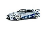Solido - Nissan Skyline (R35) GT-R LB Silhouette 2020 1:43 - Modellino Auto Die-Cast da Collezione, in Metallo, Argento, con Base in plastica, Scatola con Finestra