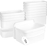 Convient au contact alimentaire : récipient en plastique robuste, adapté pour les aliments ménagers ainsi que pour la restauration, la restauration et la pâtisserie.
