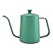 Kawy czajnik, Gooseneck zalać kawy Czajnik ze stali nierdzewnej Termometr kawa Kettle Gooseneck czajniczek do Home Office 600ml(Green)