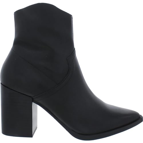 Steve Madden Women's CATE Ankle Boot, Black Leather, 6