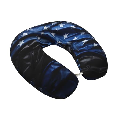 Almohada de viaje de poliéster tamaño único negra miniatura 2
