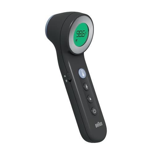 Braun Sensian 7 Forehead 3-in-1 Non-Contact Thermometer, Age Precision Technology, Color-Coded Digital Display, Baby and Child Friendly, No.1 Brand Recommended by Pediatricians