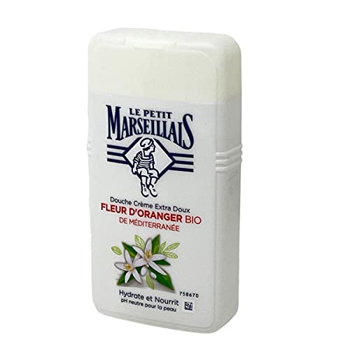 Le Petit Marseillais 1 Bottle of Body Wash Your Choice, French Shower Cream 6 Varieties 250ml (8.4oz) (Fleur d'Oranger (Orange Blossom))