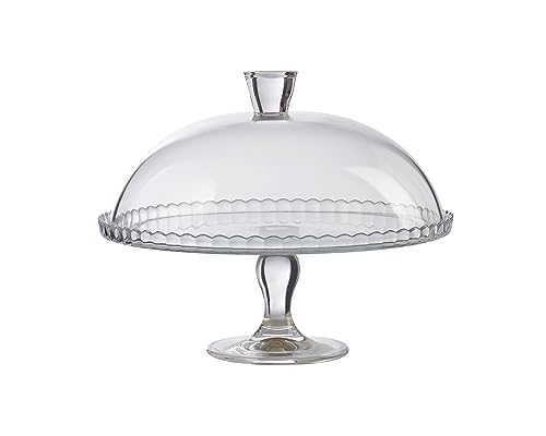 Pasabahce Footed Service Plate and Dome - Elegant Serving Plate with Lid and Stand, Cake Stand for Birthday Parties, Cake and Pastries Plate, Desserts Plate - Cosy Home Interiors Pasabahce Footed Service Plate and Dome - Elegant Serving Plate with Lid and Stand, Cake Stand for Birthday Parties, Cake and Pastries Plate, Desserts Plate - Image 3