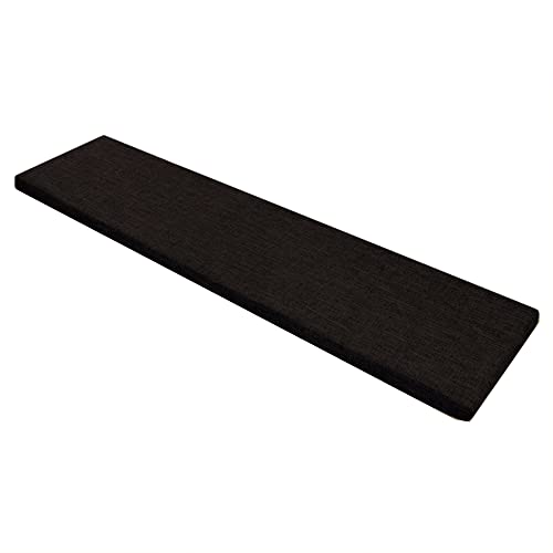 Prettiee Almohadillas para sillas y Muebles, Almohadillas para Bancos con Fundas extraíbles para mesas de Comedor de Cocina, 140 x 30 x 5 cm, Color Negro