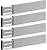 Bamboo Adjustable Drawer Dividers Organizers - Large Expandable Utensil Organizer Separators for Kitchen, Dresser, Bedroom, Baby Drawer, Bathroom & Office, Set of 4 (2.6 Tall, 17.5-22 Inch, Gray)