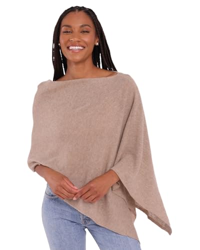 Image of CLAUDIA NICHOLE Womens 100% Cashmere Dress Topper - Cashmere Poncho Wrap