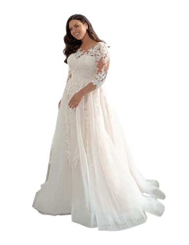 MRLYOUTH Plus Size Wedding Dresses for Women Elegant Bridal Gowns