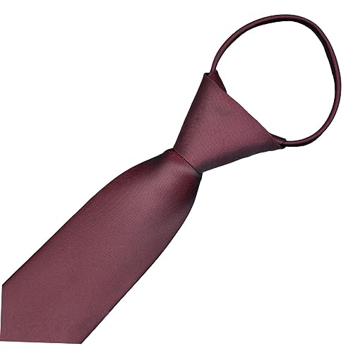 Gravata De Formatura Com Zíper Gravata Masculina Com Zíper Gravata Vermelha Vinho Gravata Pré-Amarra
