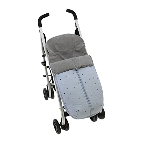 Rosy Fuentes Saco Silla de Paseo Universal - Saco Carrito Bebé - Funda de silla de paseo - Equipado para ser Ajustado perfectamente 0-azul empolvado