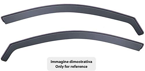 Modifycar - Deflectores Compatibles con Ford Focus 2004-2010 - Vidrio Acrílico Duradero - Derivabrisas Delanteros Ahumados para Ventanillas - Instalación Exterior - 2 Unidades