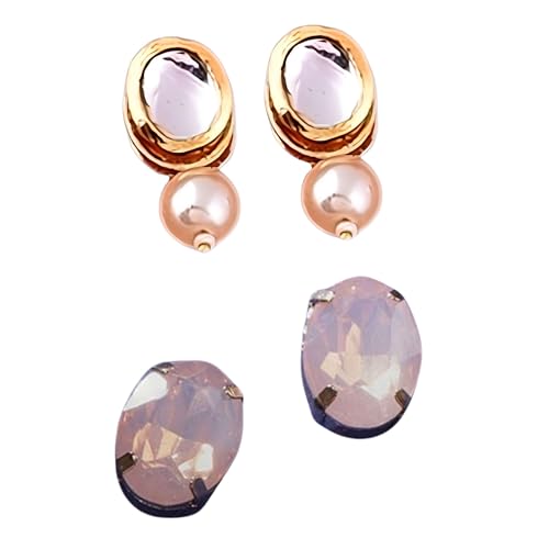 Image of Mansiyaorange Chunky Earrings Tops Stud For Women & Girls