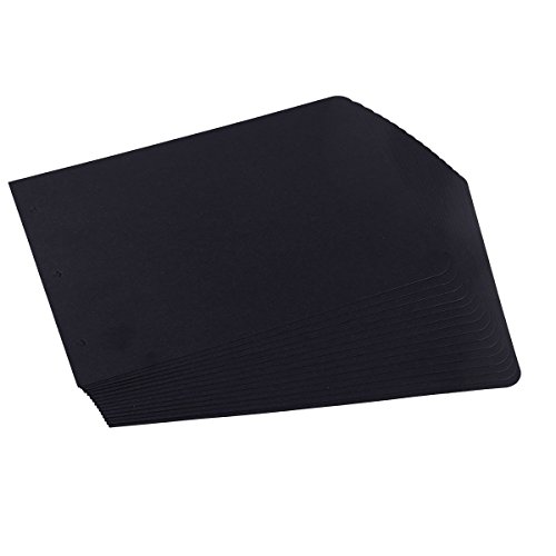 SICOHOME Refill Pages,Pack of 15,Black Sheets,10.5 by 7.0 Inches,