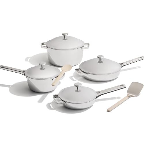 Our Place Titanium Pro Cookware Set (4-Piece) – Always Pan & Perfect Pot | Nonstick No-Coat Technology | Tri-Ply Titanium & Stainless Steel | Safe for Oven, Induction & Cooktops up to 1000°F | Chrome