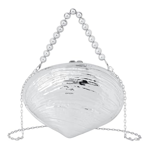 Image of Women Seashell Evening Bag Purse Mermaid Chain Strap Clutch Handbag Shoulder Bag | Seashell