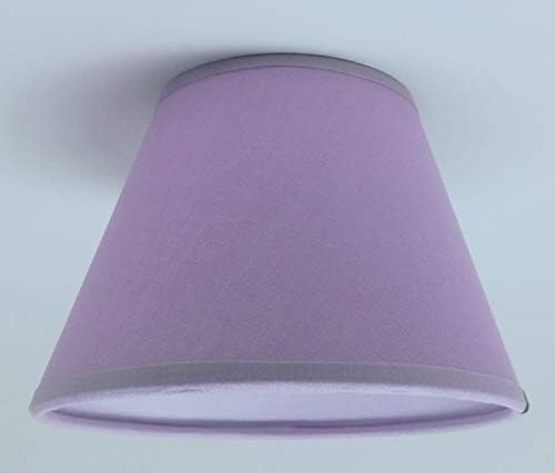 Small Lilac Candle Clip On Lampshade Ceiling Chandelier Wall Light Lamp Shade Handmade Cotton Fabric …