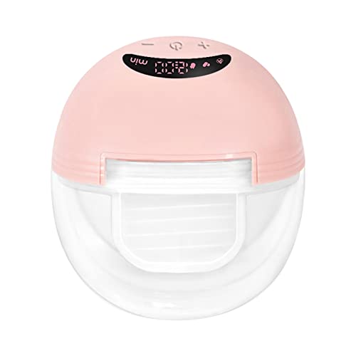 Henkion Wearable Breast Pump,Electric Handsfree Breast Pump Portable Breastfeeding Pump,3 Modes&12 Adjustable levels,24mm Flange, Low Noise&Leakproof,USB Rechargeable Automatic Breast Pump,Smart Timing Off (S21 Pink-1PC)